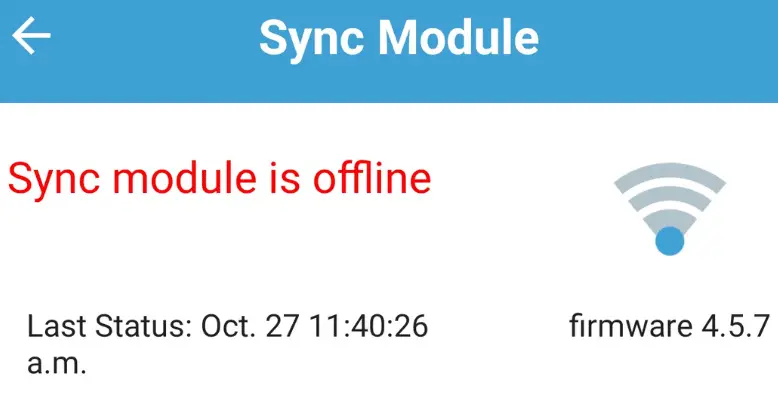 blink sync module offline